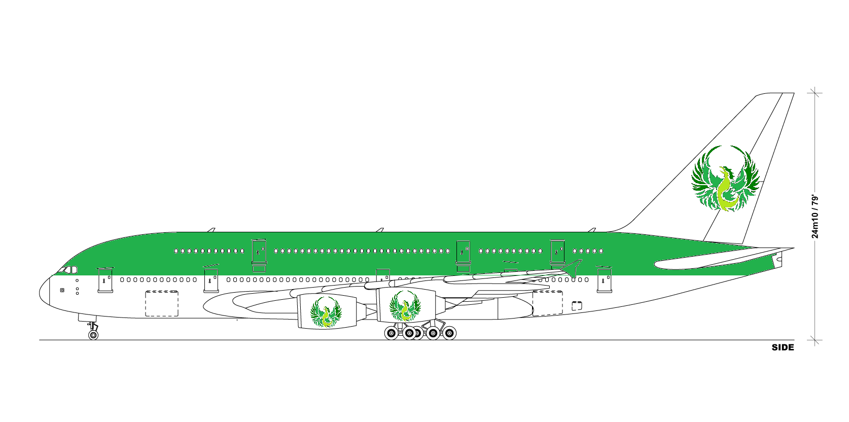 green phoenix klm style.png  by dadofthree