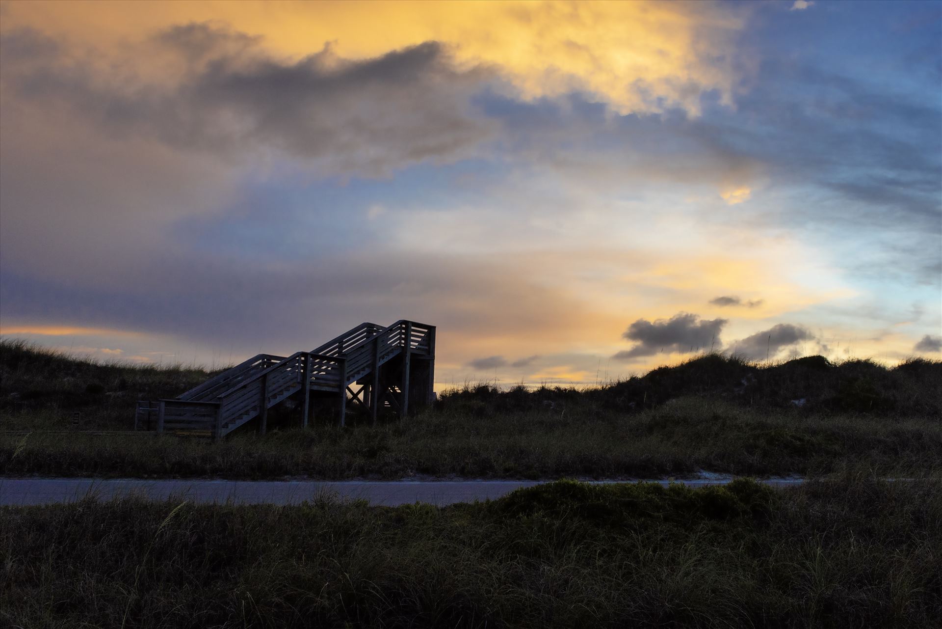 stair way to the beach port st. joe state park florida ss sf al RAW_5273.jpg Stairway to the beach at sunset. St. Joe State Park Florida by Terry Kelly Photography