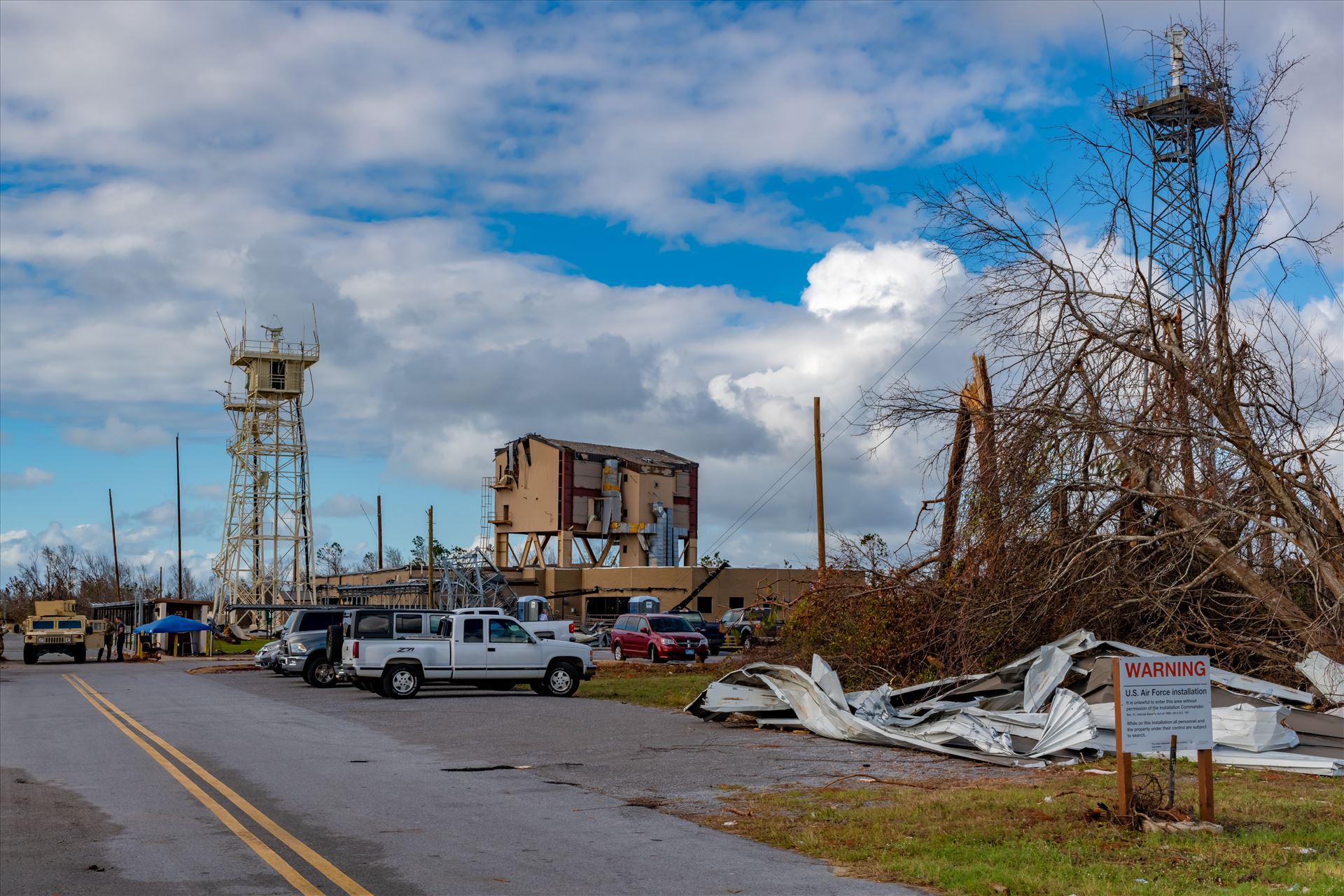 Hurricane Michael Tyndall AFB, the building where my brother worked. by Terry Kelly Photography