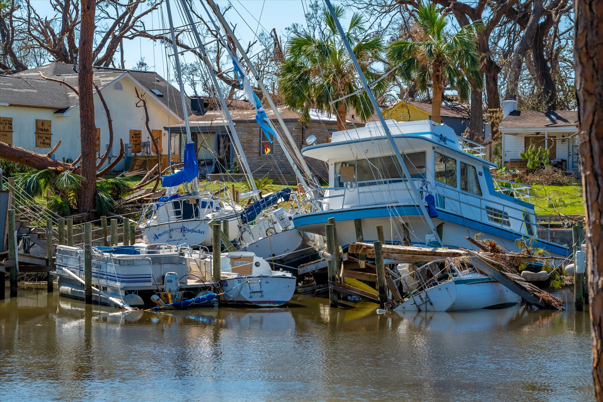 Hurricane Michael Massalina bayou, Panama City, Florida by Terry Kelly Photography