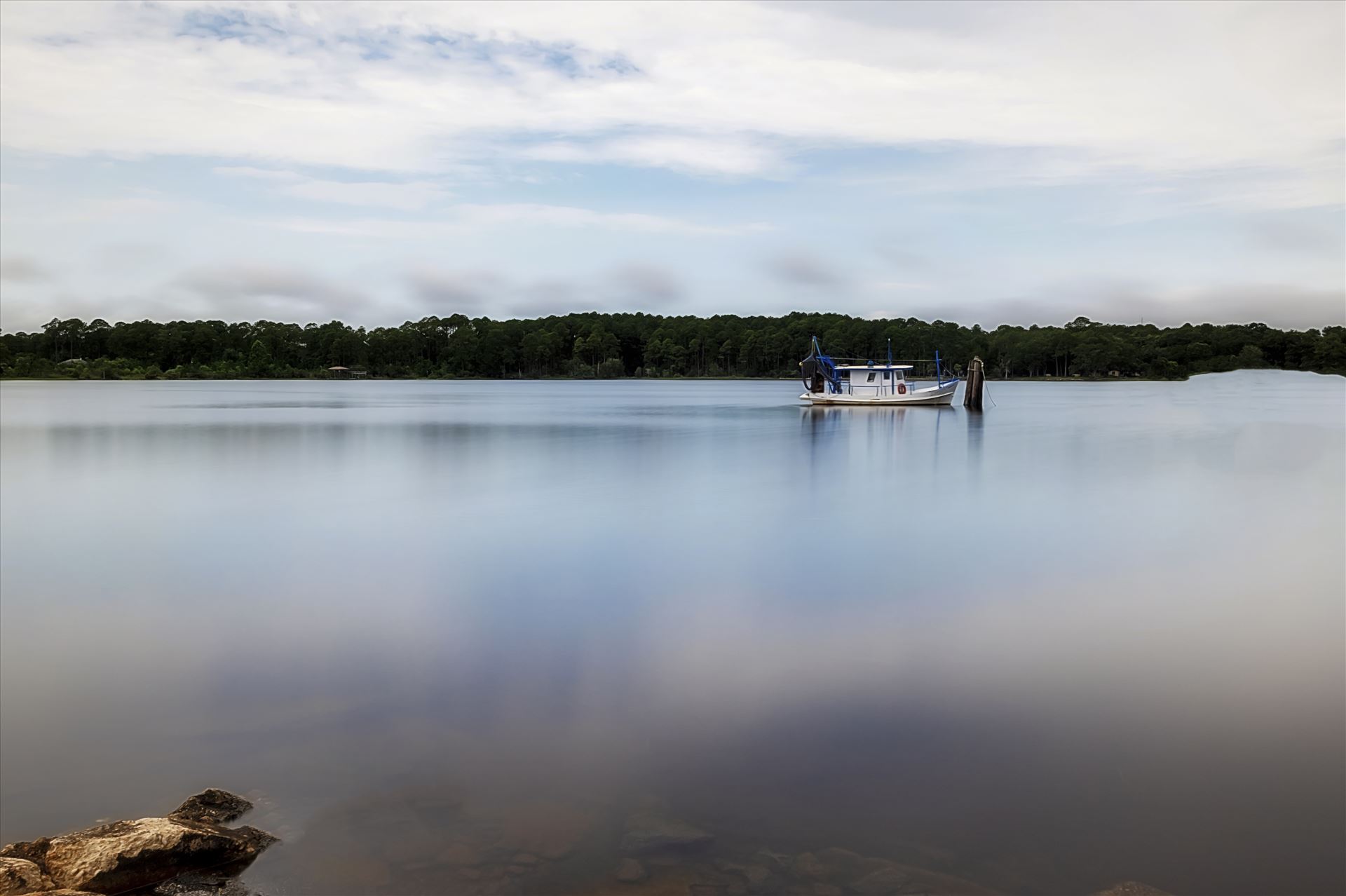 long exposure of boat in the bay 8500346.jpg Long exposure of boat out in the bay, southport, Florida by Terry Kelly Photography