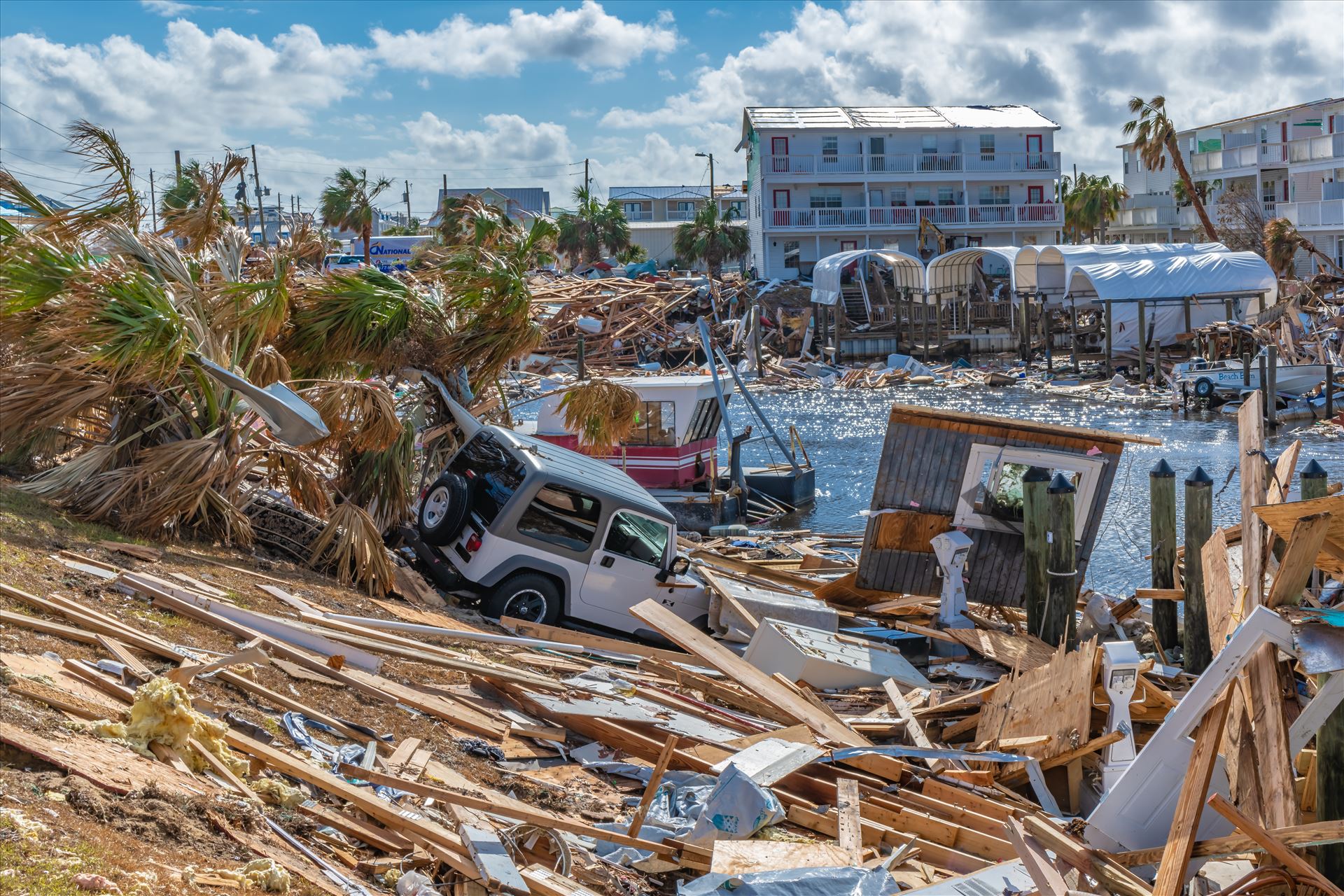 Mexico Beach, Florida, United States October 26, 2018.  16 days after Hurricane Michael. Canal Park Mexico Beach, Florida, United States October 26, 2018.  16 days after Hurricane Michael. Canal Park by Terry Kelly Photography