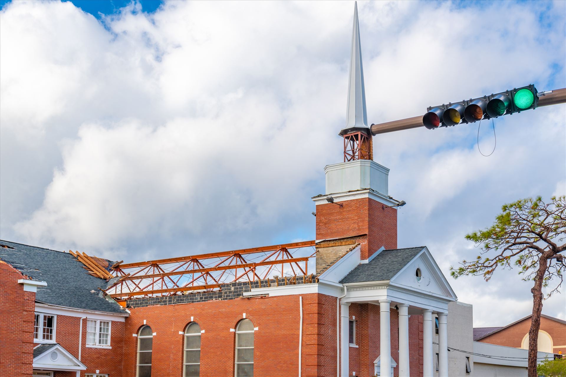 Hurricane Michael Extensive damage done to the First Presbyterian Church, down town Panama City, Florida, from hurricane Michael by Terry Kelly Photography