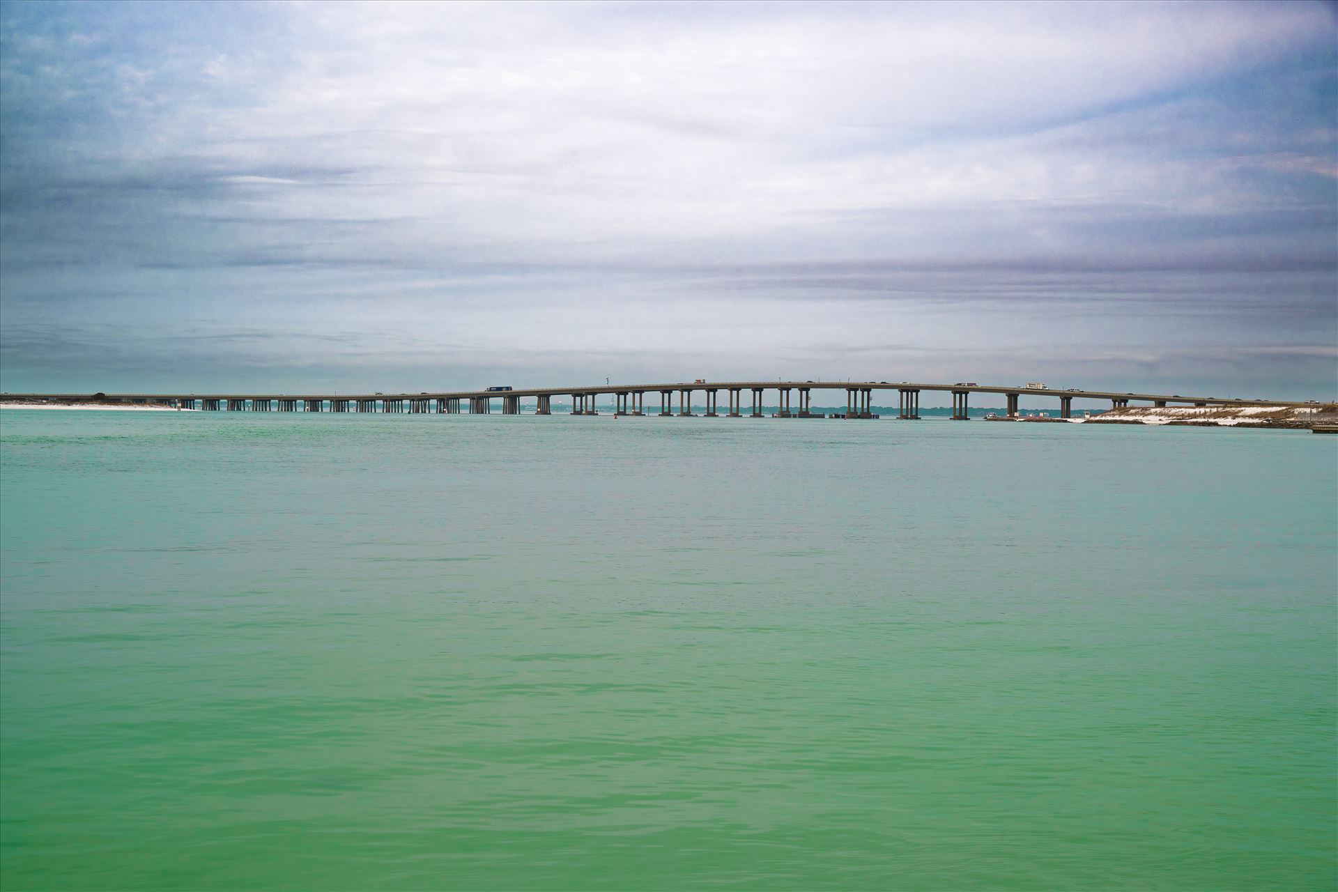 Destin Bridge of the Emerald Coast, Florida Destin Bridge spanning the emerald waters of the Emerald Coast, Florida. by Terry Kelly Photography