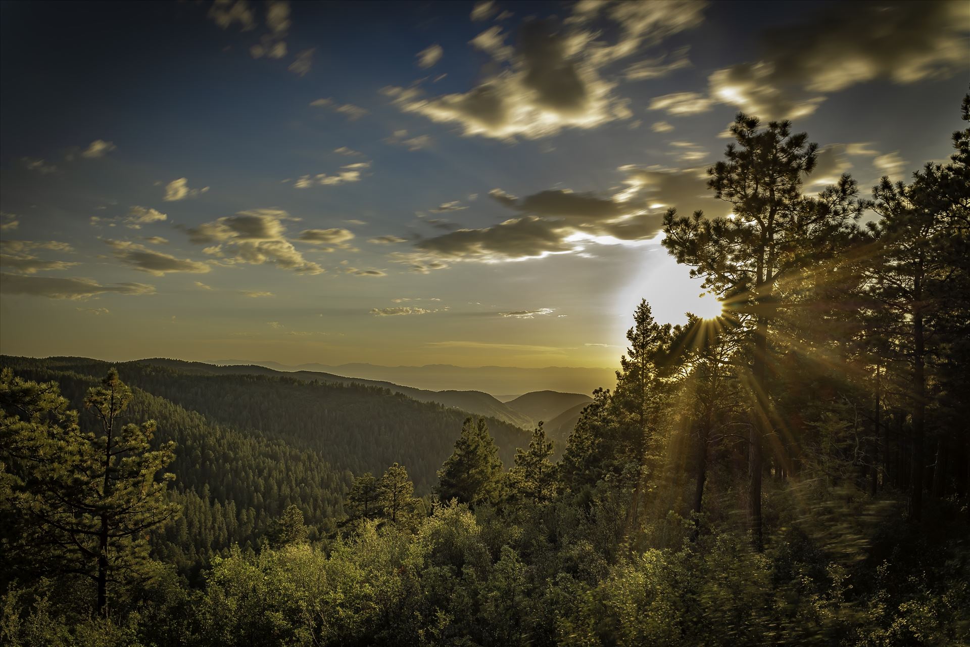 sunsetting in the cloudcroft NM mountains 8500933.jpg Sunsetting in the mountains of cloudcroft New Mexico. Photograph taken from upper lookout in Lincoln National Forest by Terry Kelly Photography