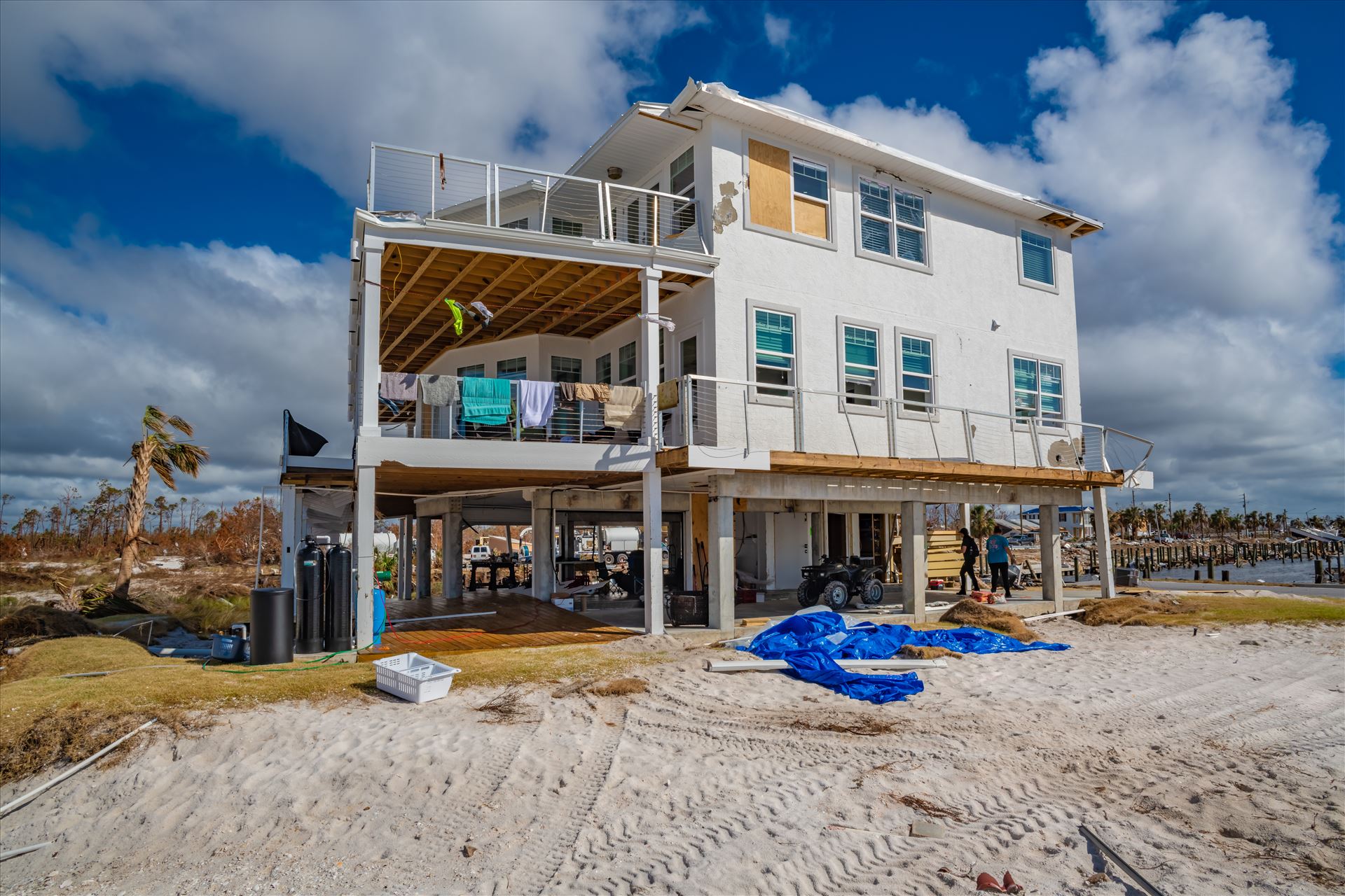 Hurricane Michael Mexico Beach, Florida, United States October 26, 2018.  16 days after Hurricane Michael. Canal Park by Terry Kelly Photography