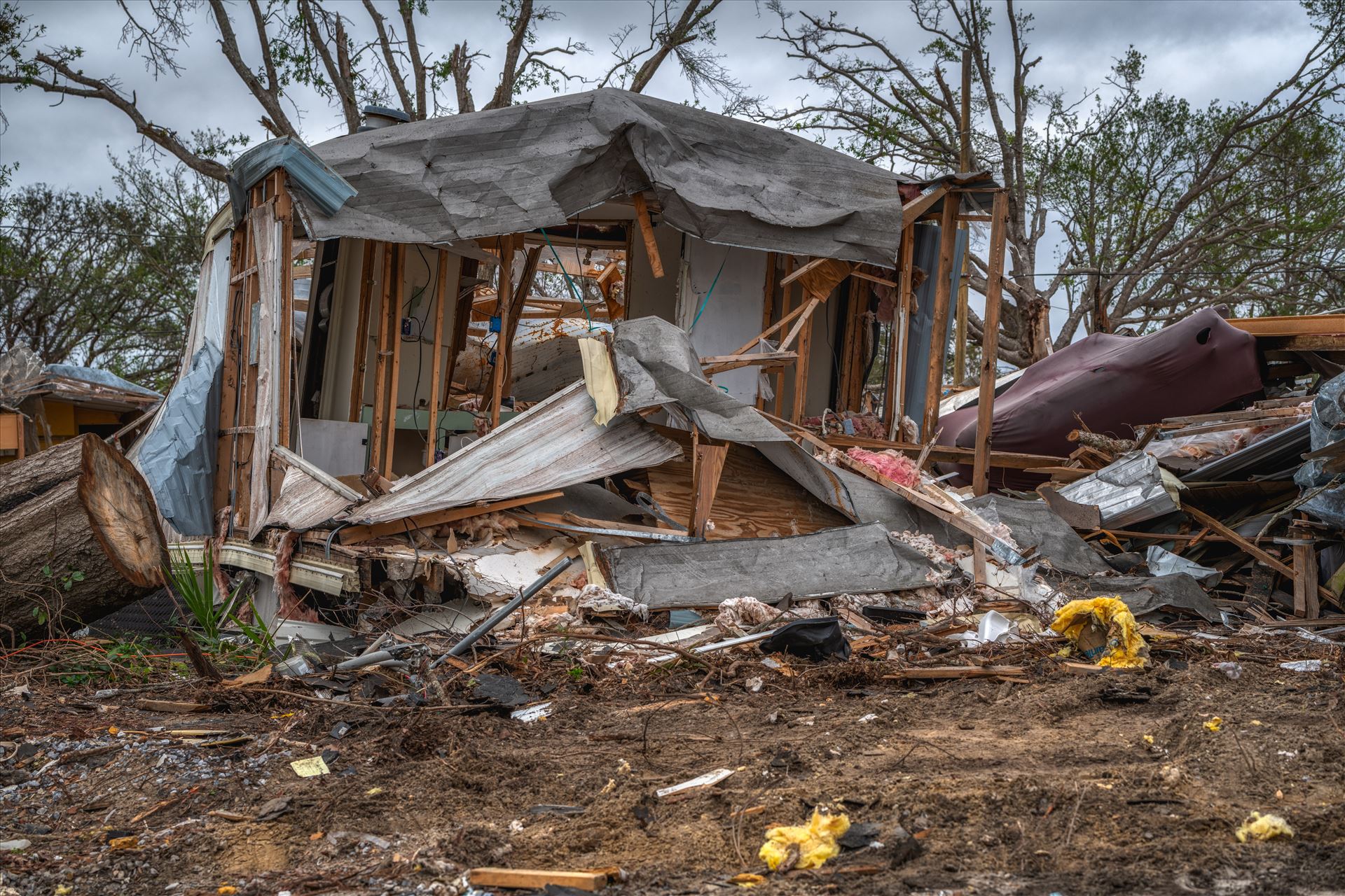 Hurricane Michael Panama City, Florida, USA 01-05-2019. Mobile home destroyed ss sf-.jpg by Terry Kelly Photography