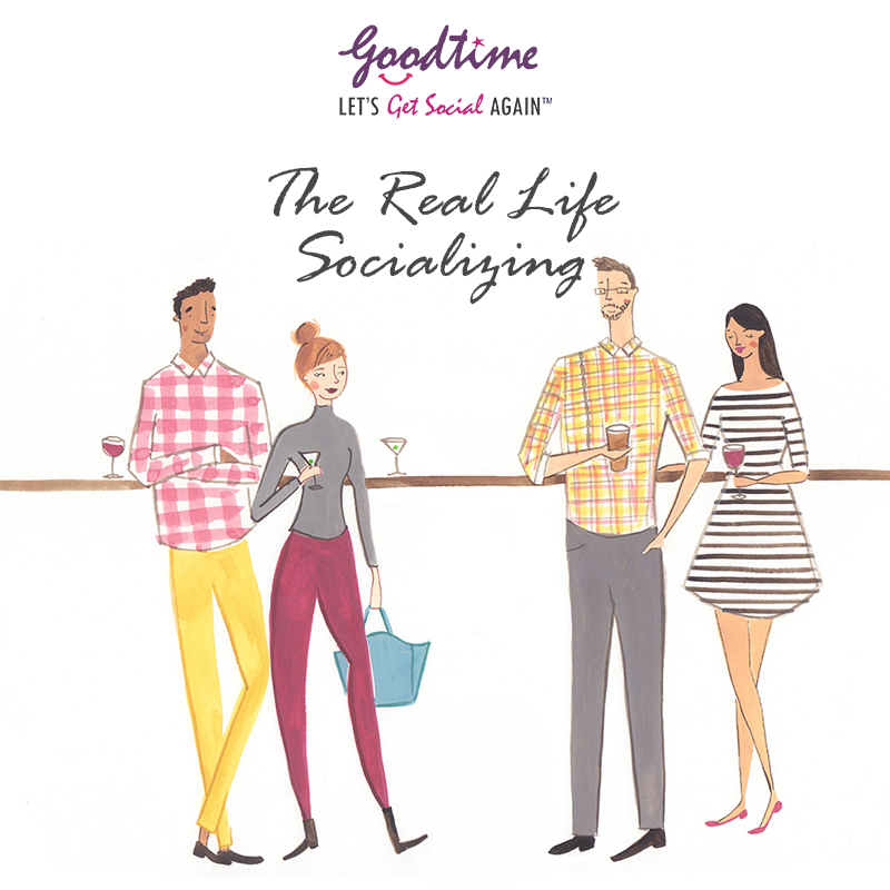 The Real Life Socialiging  GoodTime is an AI-driven platform curated for consumers and businesses to facilitate planning and organizing real-world get-togethers based on match-making of interests of people within the Goodtime network.
To know more about click on this link: http:// by GoodTime