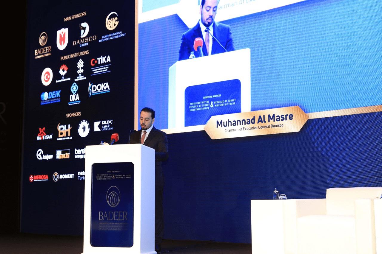 Mohannad Al Masre مهند المصري said Damsco Group is a Bridge of Investments in the Middle East The chairman of Damsco Group, Mr. Mohannad Al Masre, presided the Group’s delegation to the “Badeer First Conference for Business and Investment Opportunities” held in Istanbul on the 5th and 6th of December, 2018, at the Hilton Hotel in Bomonti, Istanbul by mohannadalmasre