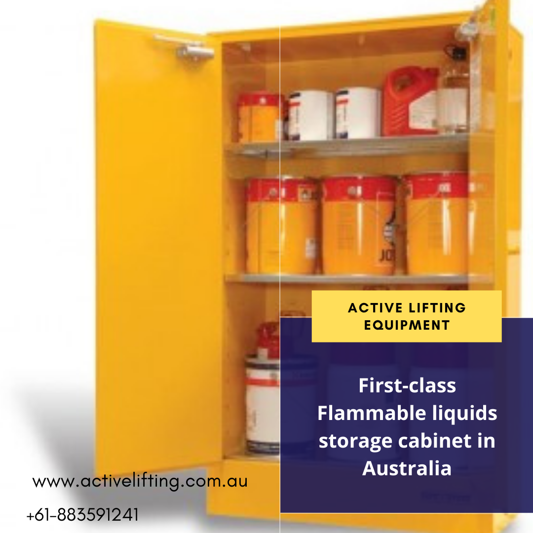 First-class Flammable liquids storage cabinet in Australia.png  by activeliftingequipment