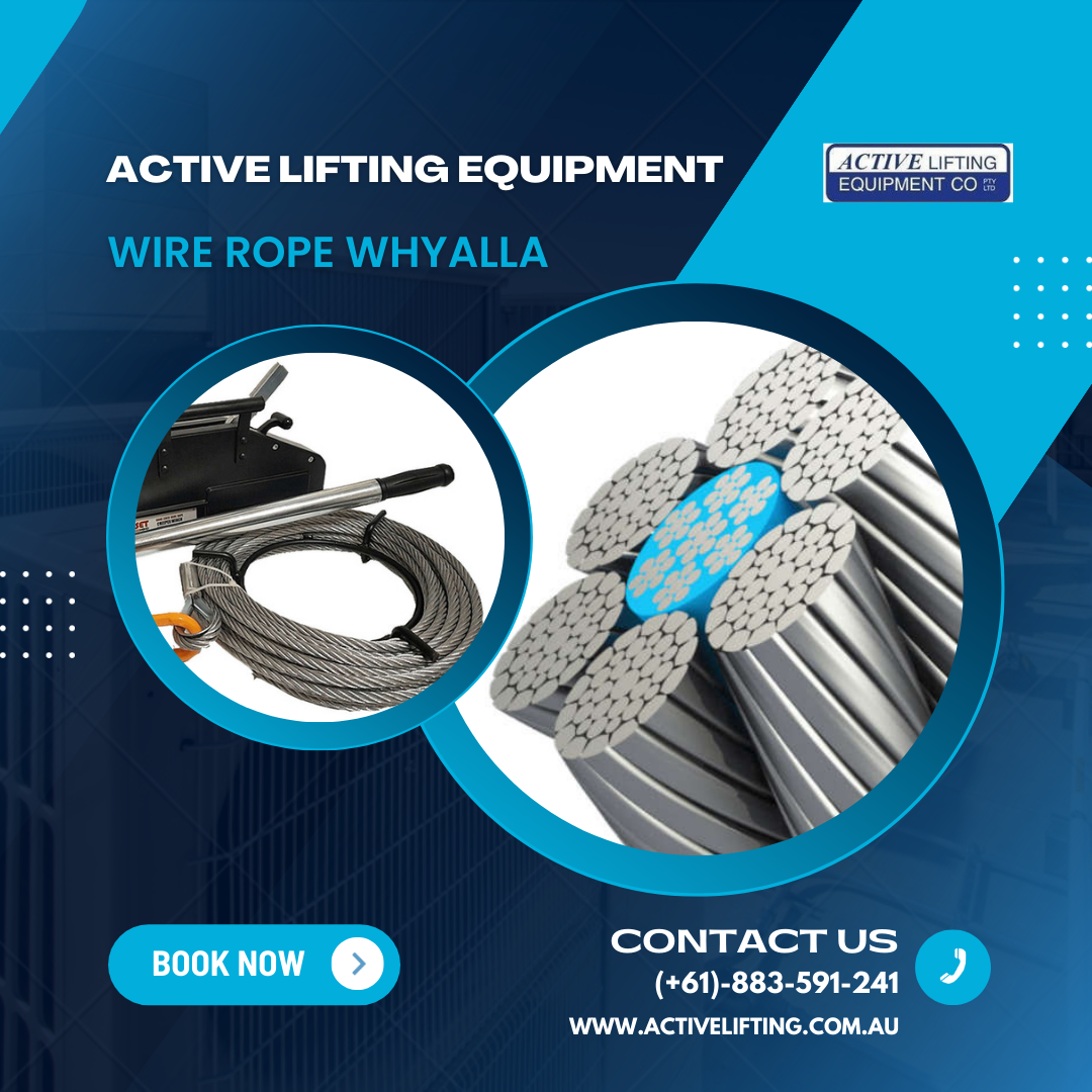 Wire rope Whyalla Active Lifting can provide you with the best wire rope for different applications.  
https://www.activelifting.com.au/wire-rope by activeliftingequipment