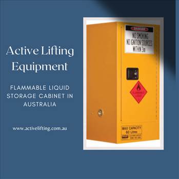 Flammable liquid storage cabinet in Australia.png by activeliftingequipment