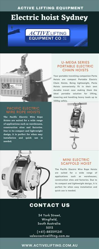 Electric hoist Sydney .png by activeliftingequipment