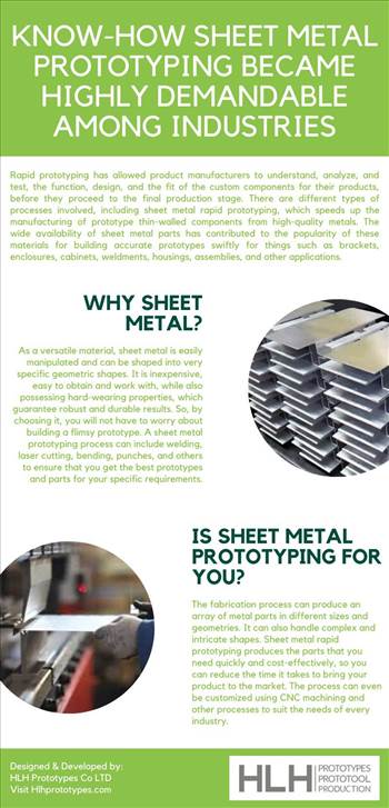Know-How Sheet Metal Prototyping Became Highly Demandable Among Industries by prototypeshlh