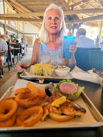 Fish Sandwich and Onion Rings  by Moments Captured