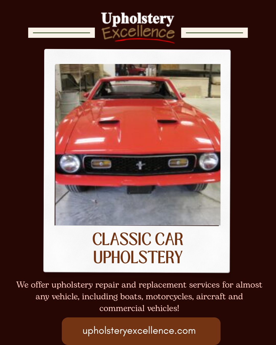classic car upholstery.jpg Find superior hot rod and classic car upholstery only from reliable Upholstery Excellence. Offering stylish and holistic upholstery services, the prominent local, family-owned. Visit: https://upholsteryexcellence.com/ by upholstery