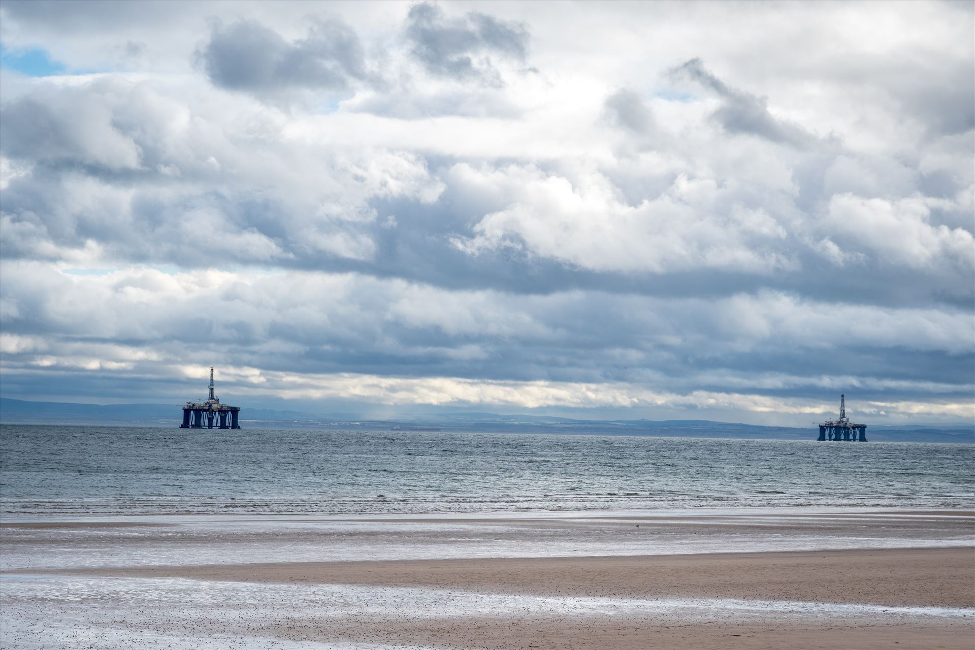 Oil Drilling rigs, off Leven Bay, Scotland  by Graham Dobson Photography