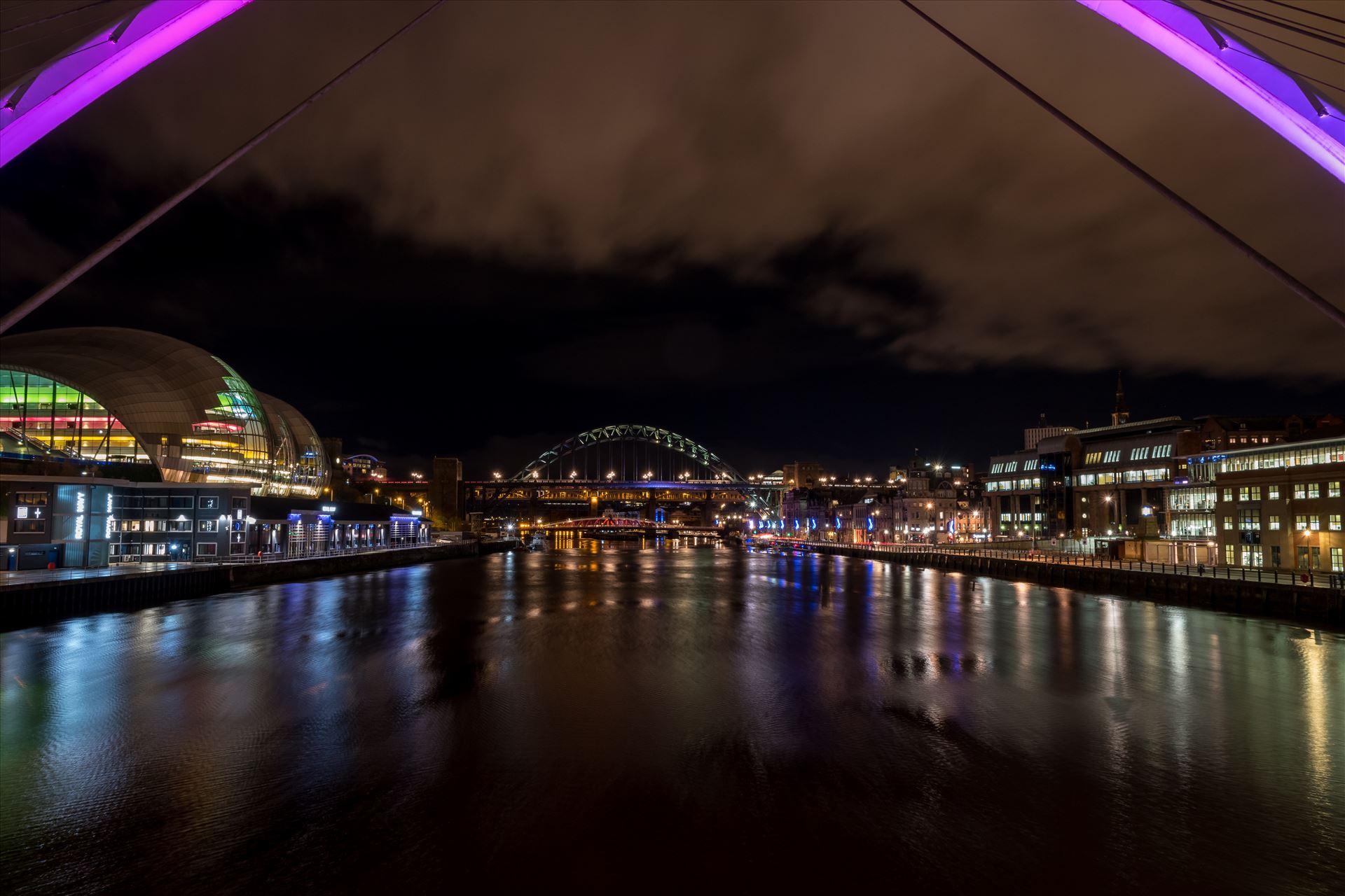 The River Tyne at Night  by Graham Dobson Photography