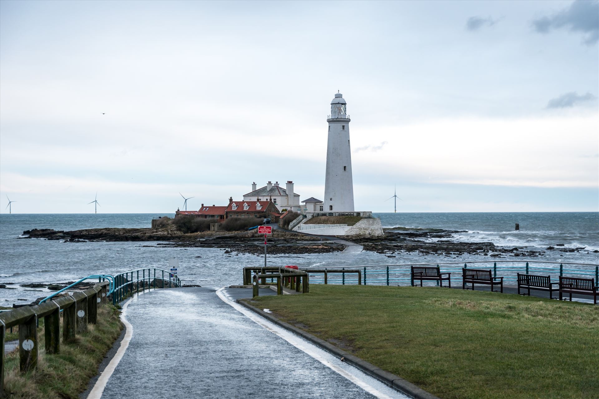St Mary's Island, Whitley Bay. St. Mary's Island was originally called Bates Island, Hartley Bates or Bates Hill as it was originally owned by the Bates family.

The lighthouse continued to function until 1984, when it was taken out of service. The lighthouse is now open to visitors. by Graham Dobson Photography