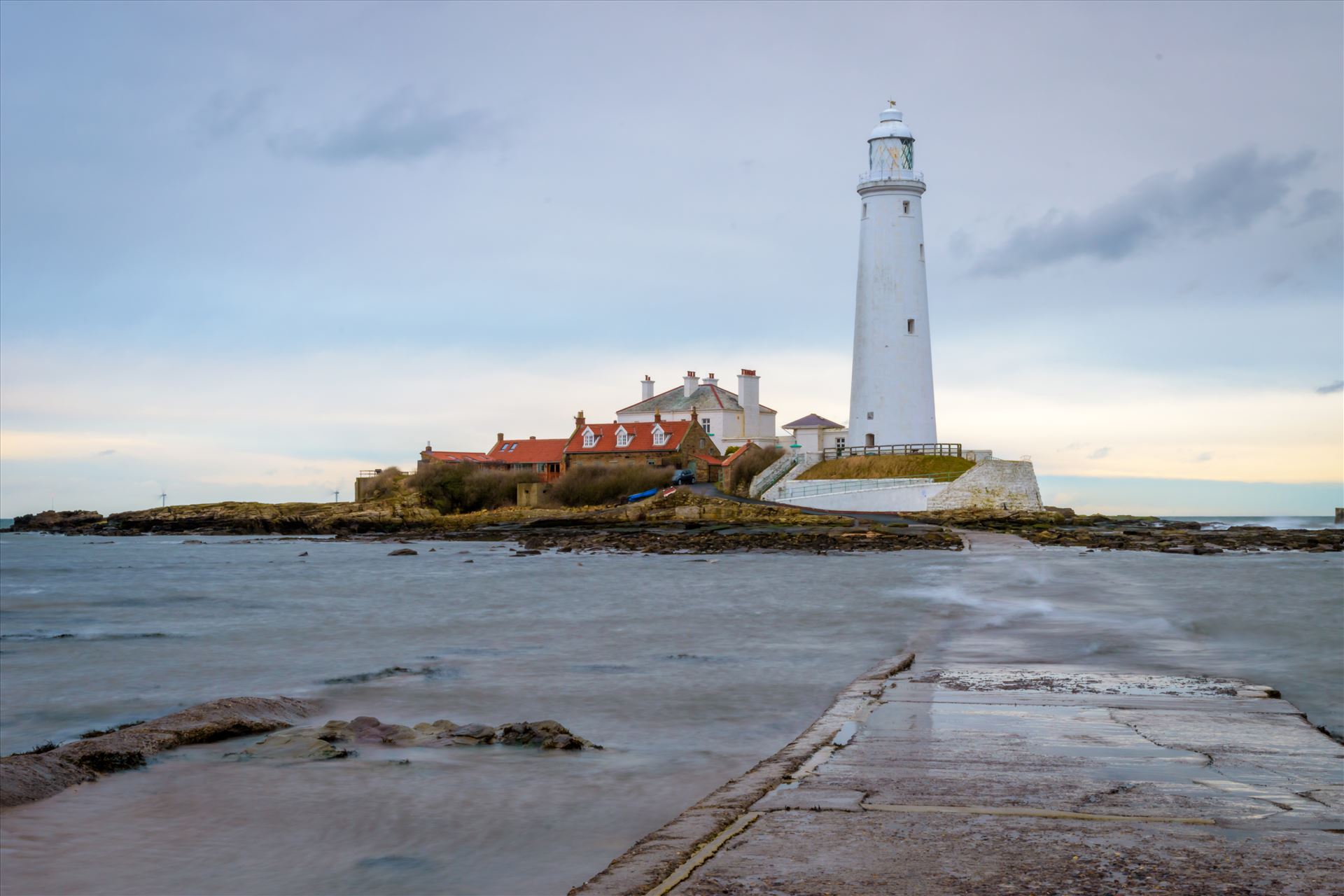 St Mary's Island, Whitley Bay. St. Mary's Island was originally called Bates Island, Hartley Bates or Bates Hill as it was originally owned by the Bates family.

The lighthouse continued to function until 1984, when it was taken out of service. The lighthouse is now open to visitors. by Graham Dobson Photography