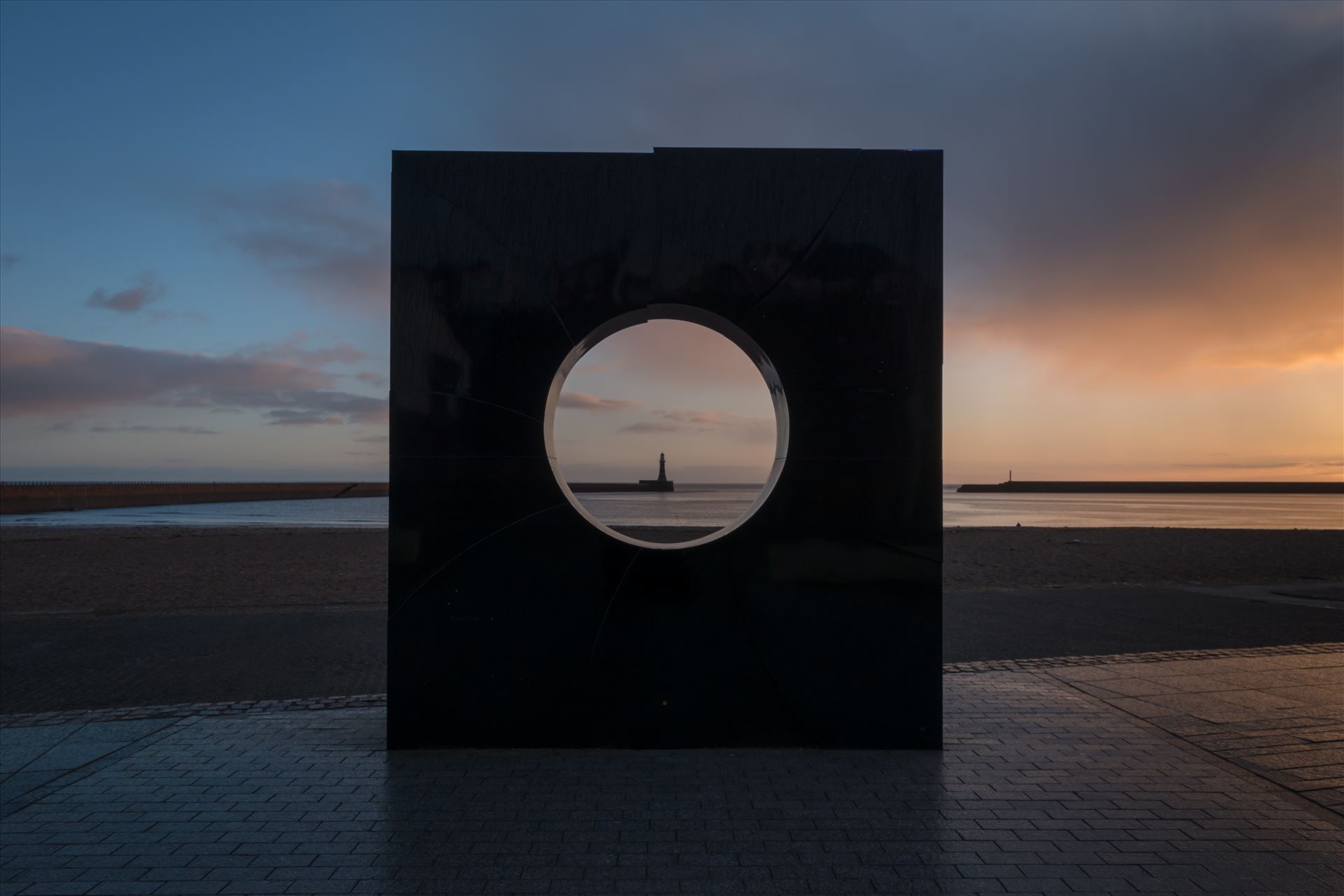Roker Porthole at Sunrise  by Graham Dobson Photography
