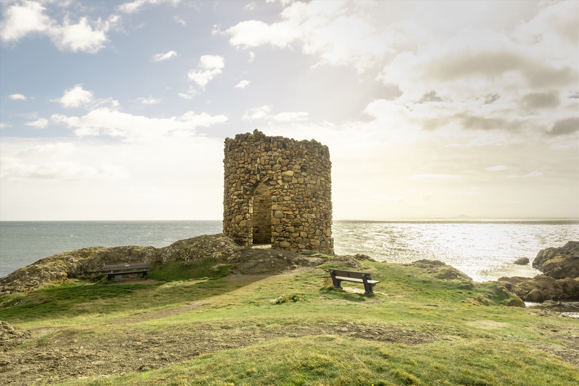 Lady Elie Tower, Elie, Scotland A changing tower for Lady Anstruther when bathing in the 1770s. by Graham Dobson Photography