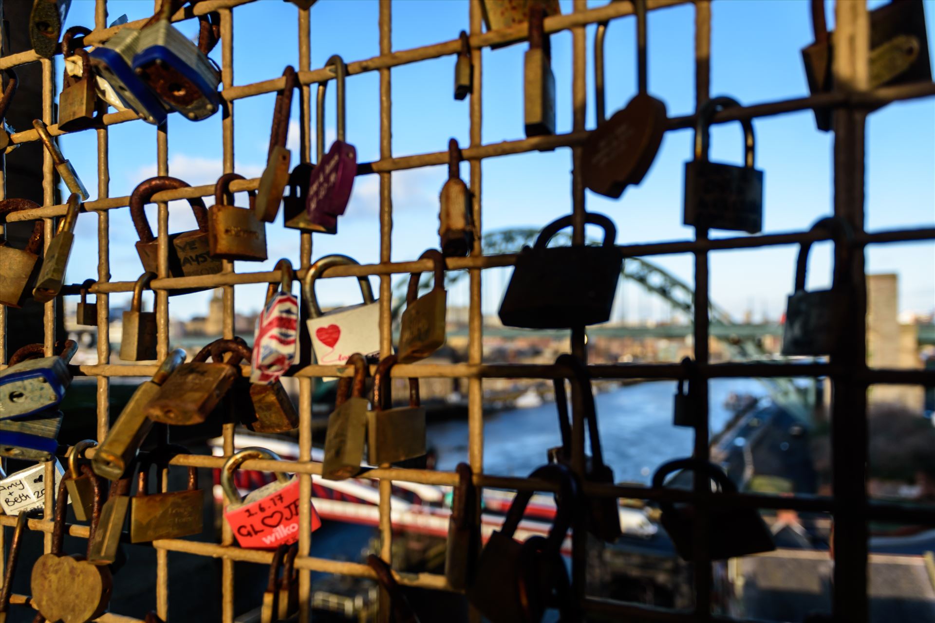 'Love Locks', on the High Level Bridge, Newcastle  by Graham Dobson Photography