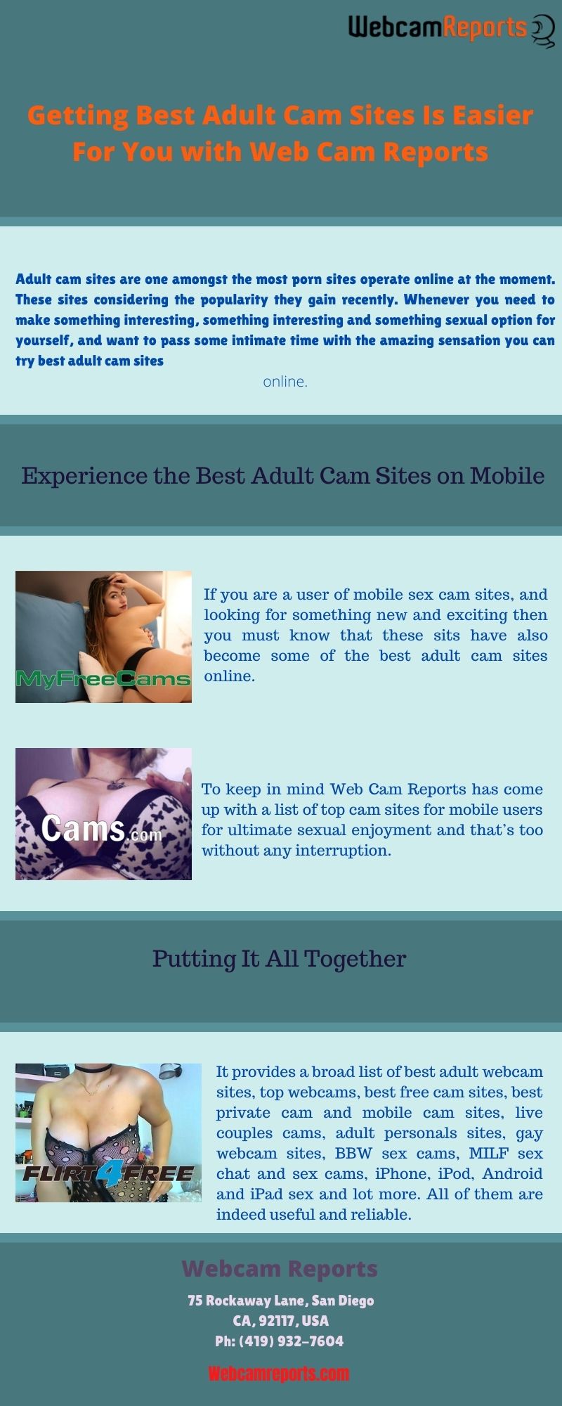 Getting Best Adult Cam Sites Is Easier For You with Web Cam Reports Find your best adult cam sites with hottest girls and desirable ladies only at Web Cam Reports. The best site for all types of adult cam sites listed in one platform. For more details, visit: https://bit.ly/3mGSpFk
 by WebcamReports99