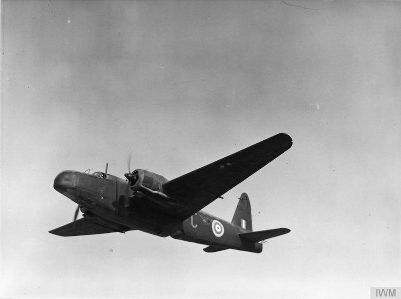 Wellington Mark IC, torpedo bomber Z9099 C, of No. 38 Squadron RAF, in flight over the Western Desert.jpg  by Tony