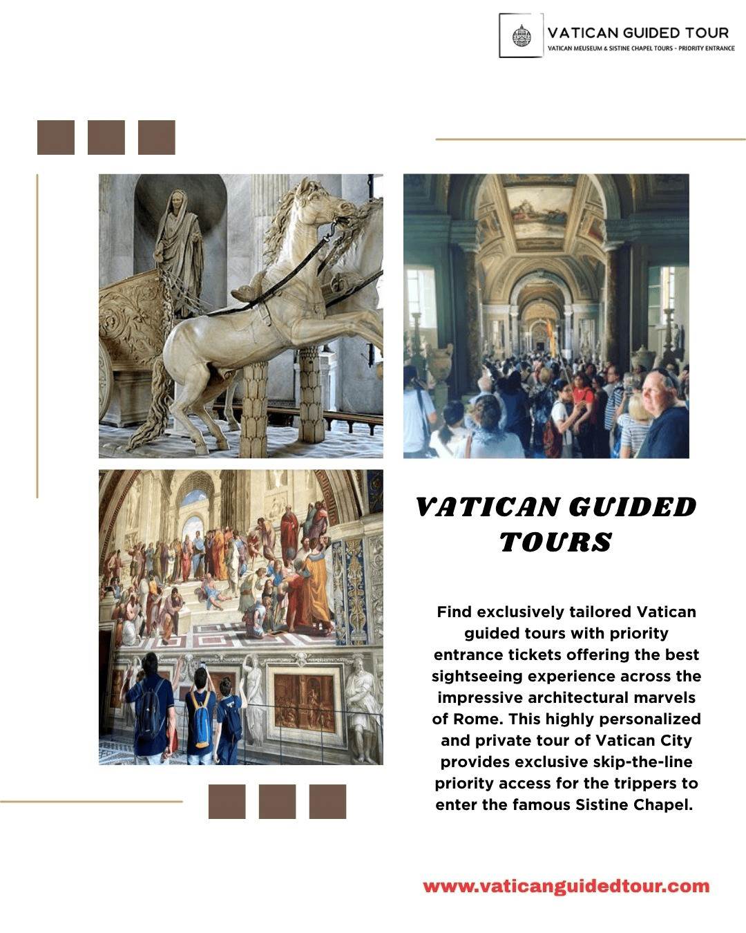 Vatican guided tours Find exclusively tailored Vatican guided tours with priority entrance tickets offering the best sightseeing experience across the impressive architectural marvels of Rome.  For more visit: https://www.vaticanguidedtour.com/ by Vaticanguidedtour