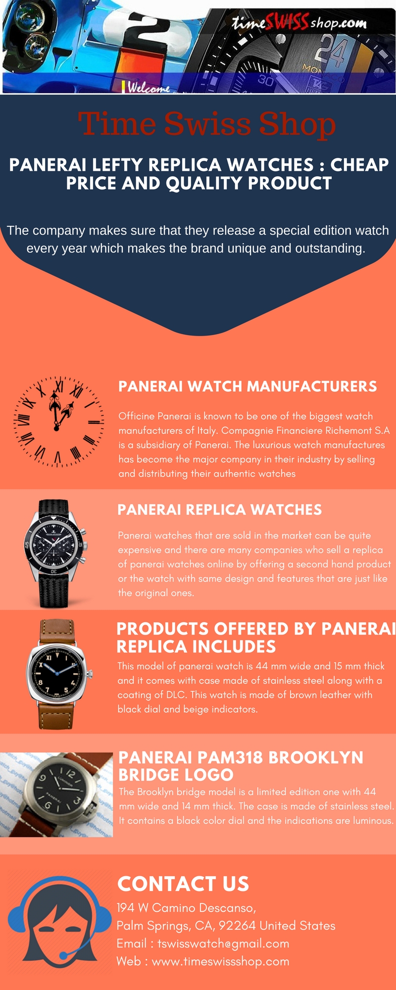 Panerai Lefty Replica TimeSwissShop is a reliable online replica watch store to buy high quality swiss panerai titanium replica watches, 6497 movement and panerai lefty replica watches. For more info at http://www.timeswissshop.com
 by Timeswissshop