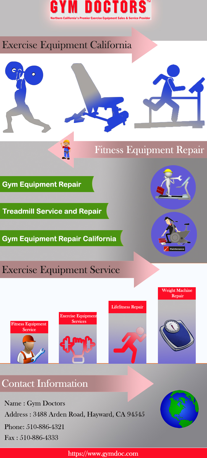 Gym Equipment Repair California Gym Doctors is the Northern California's Premier exercise equipment service provider. we repair any and all exercise and fitness equipment and specialize in cardio equipment repair service. For more info at https://www.gymdoc.com/

 by gymdoctors