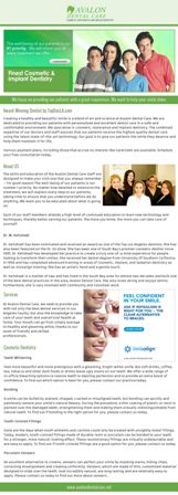 El Segundo Cosmetic Dentist <a href="http://www.avalondentalcare.net/">El Segundo Cosmetic Dentist</a>
Avalon Dental Care, we’re not just about getting you the latest in veneers, crowns, whitening treatments, Invisalign or even dental implants. Dr. Kelishadi and her team of dental  by avalondentalcare