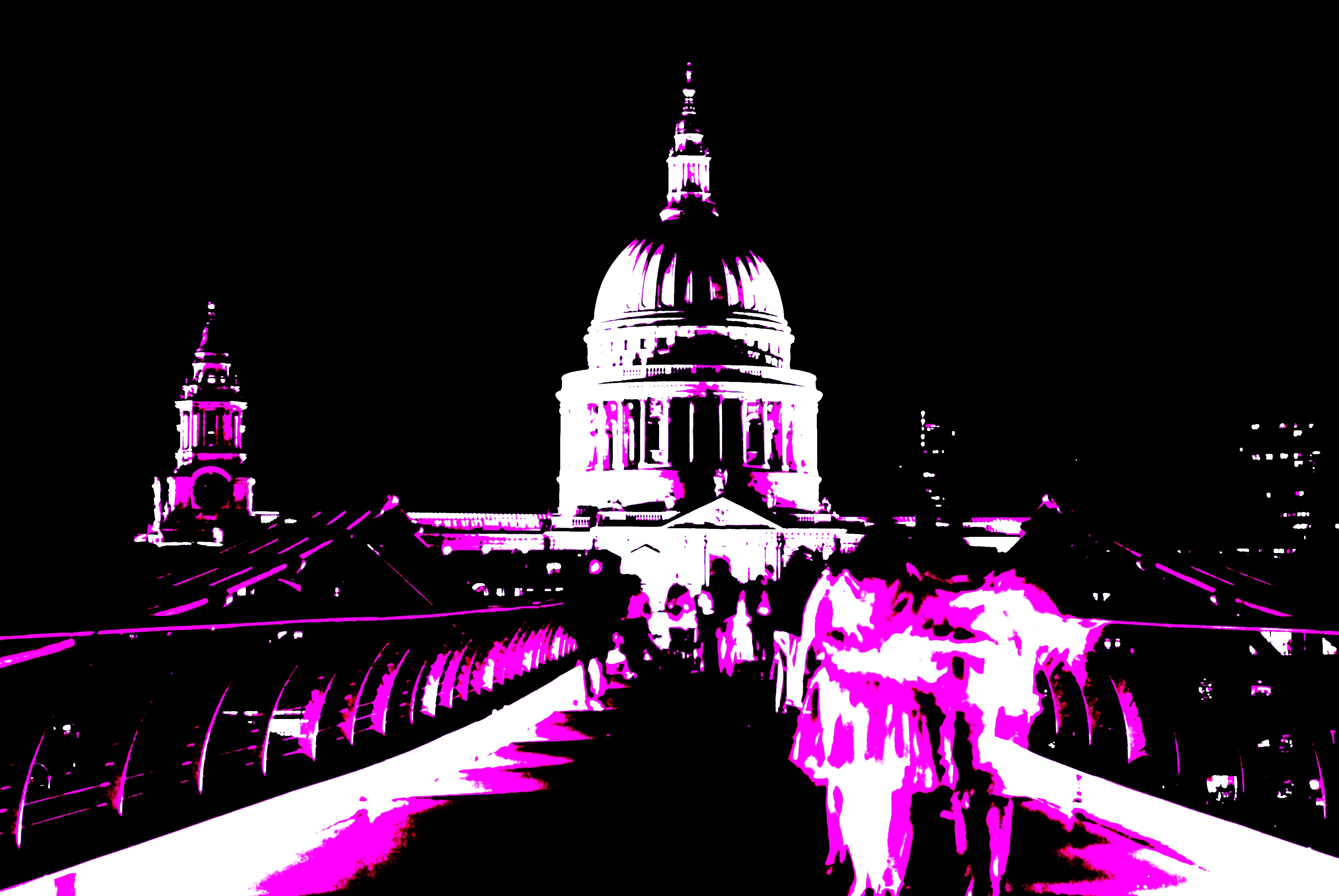 St Pauls Cathedral, The Millennium Bridge London.jpg St Paul's Cathedral, The Millennium Bridge London. by PopArtMediaProductions