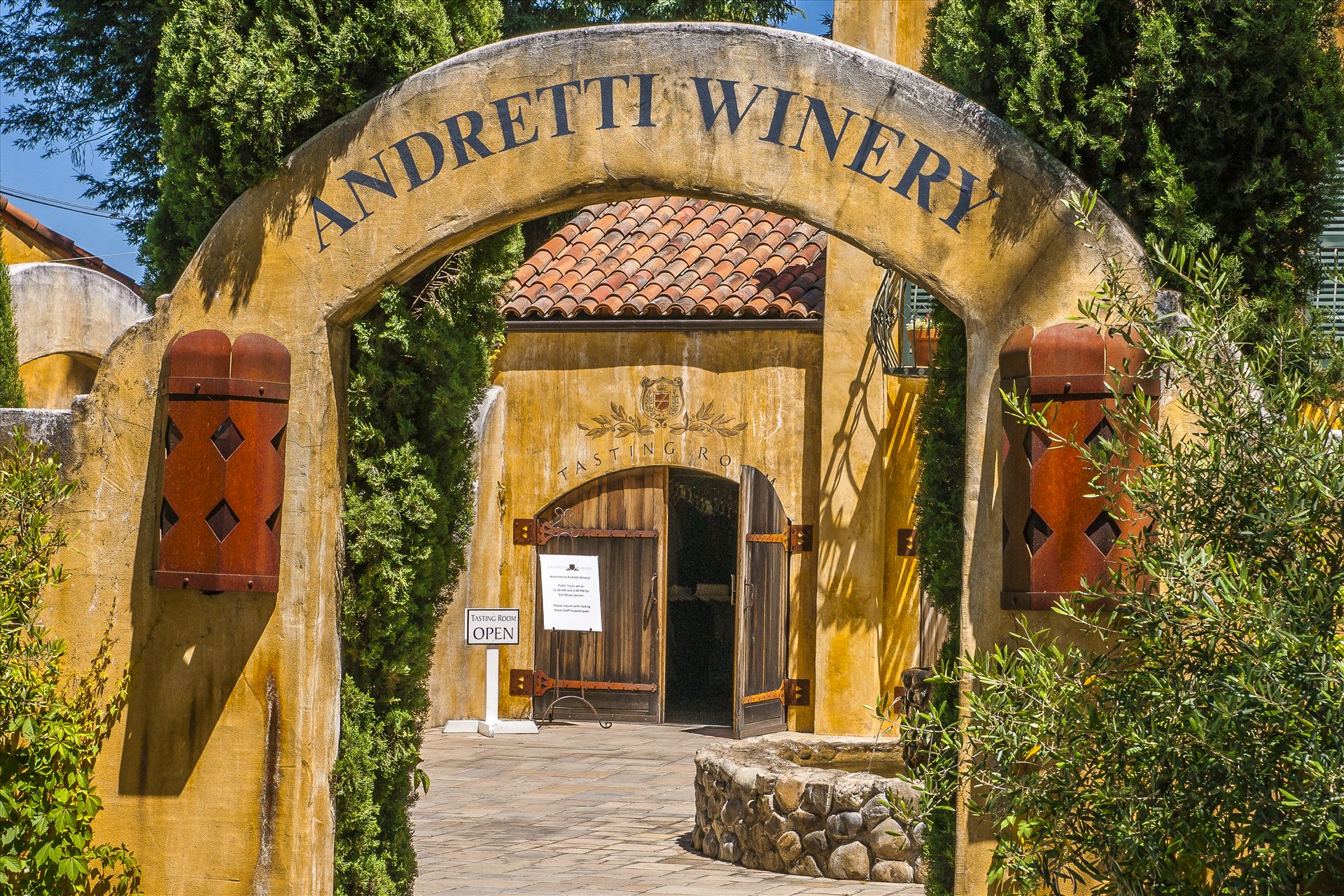 Andretti Winery Race, Team, Owner, and, Driver, Mario, Andretti's, Napa Valley, California, Winery, by Buckmaster