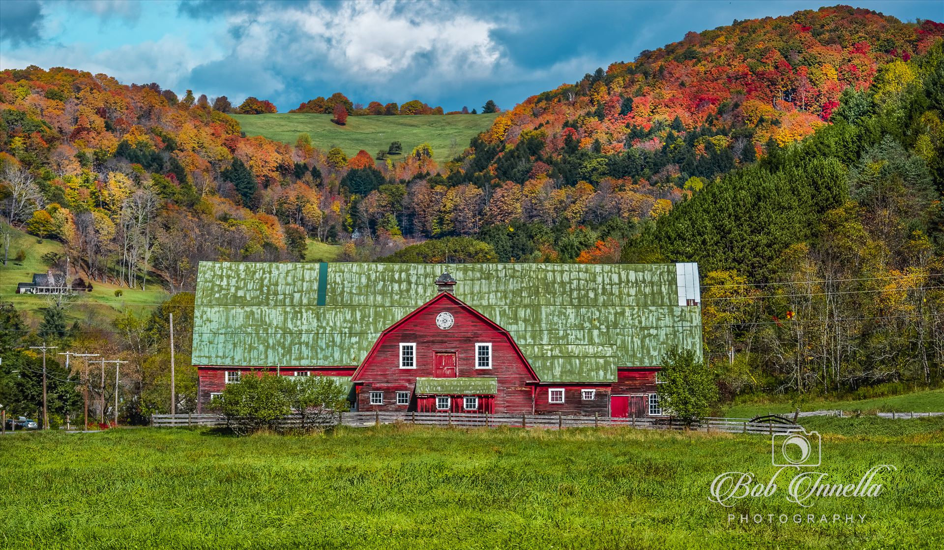 Vermont Green Roof Barn Vermont Barn with Fall Foliage by Buckmaster