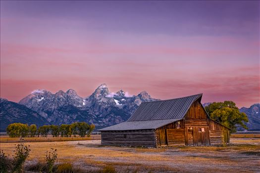 Mormon Barn at Frosty October Sunrise, GTNP, Wyoming by Buckmaster