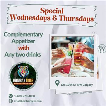 Discover the essence of Indian cuisine at Bombay Tiger, crowned as the best Indian restaurant in Calgary. Located in the heart of downtown, we offer a fusion of traditional and contemporary Indian fast food, perfect for a quick bite or a leisurely meal. I