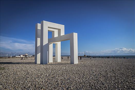 Structure On The Beach In Le Havre, France by Andy Morton Photography