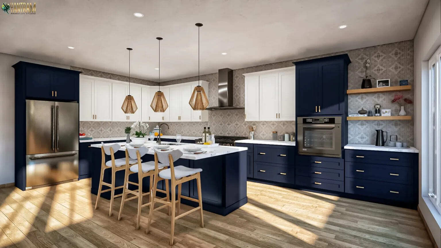 Revitalize-Your-Culinary-Space-3D-Architectural-Visualization-for-Stunning-Blue-Kitchen-Designs-1536x864.jpg.jpg  by 3dyantram studio