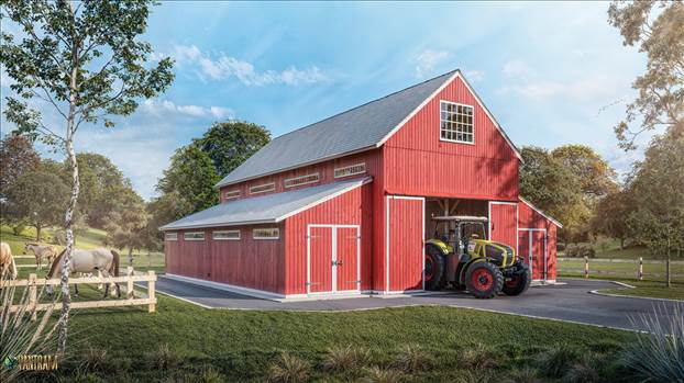 architectural-rendering-animation-Barnhouse-exterior-The-Barn-Yard-visualization-3D-modelling-companies-firms-design-services-agency-firms. - 