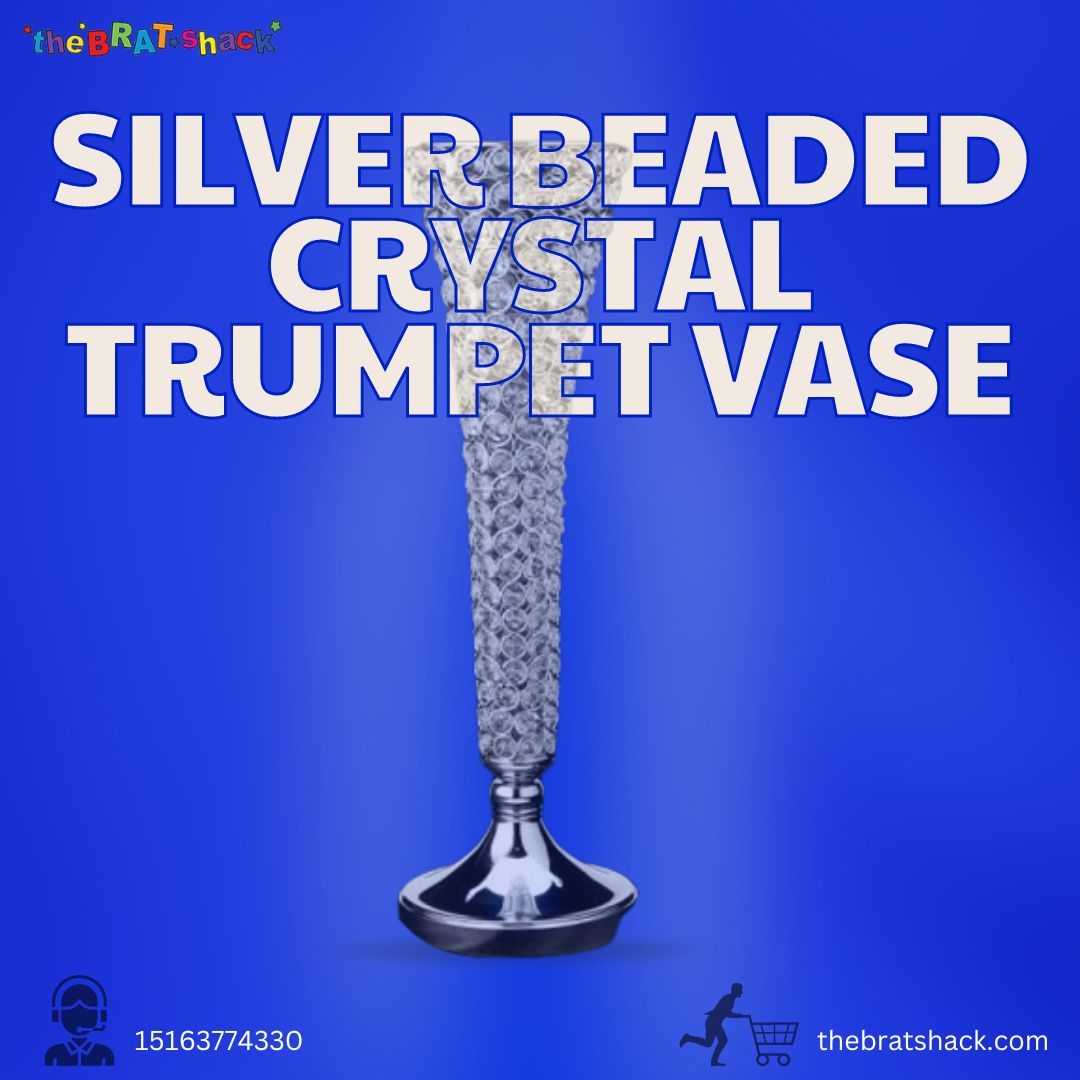 Silver Beaded Crystal Trumpet Vase.jpg  by thebratshack