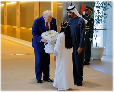 2025-05-17_115207.png - استقبال تمیم بن حمد آل ثانی، حاکم قطر از دونالد ترامپ، رئیس جمهور آمریکا\r\nسفر ترامپ به خلیج فارس (مه ۲۰۲۵)