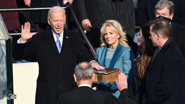 U.S. President-elect Joe Biden is sworn in as the 46th U.S. President, at the U.S. Capitol in Washington, U.S., January 20, 2021.  Saul Loeb/Pool via by mohsen dehbashi