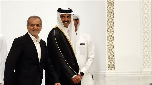 38a7fbb3-ff47-43f6-bcb9-d4454d72dd17_cx0_cy0_cw96_w1597_n_r1_s_1_11zon.jpg - شنبه ۲۲ شهریور ۱۴۰۴ تهران ۲۱:۱۷ \r\nدیدار مسعود پزشکیان و امیر قطر در دوحه، اکتبر ۲۰۲۴\r\nمسعود پزشکیان برای شرکت در نشست حمایت از قطر به دوحه می‌رود