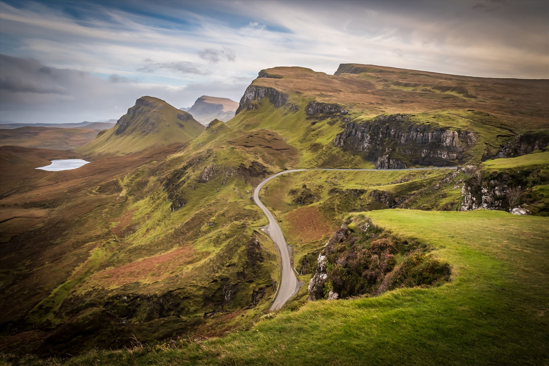 The Quiraing (2) The Quiraing is a landslip on the northernmost summit of the Trotternish on the Isle of Skye. The whole of the Trotternish Ridge escarpment was formed by a great series of landslips, the Quiraing is the only part of the slip still moving. by philreay
