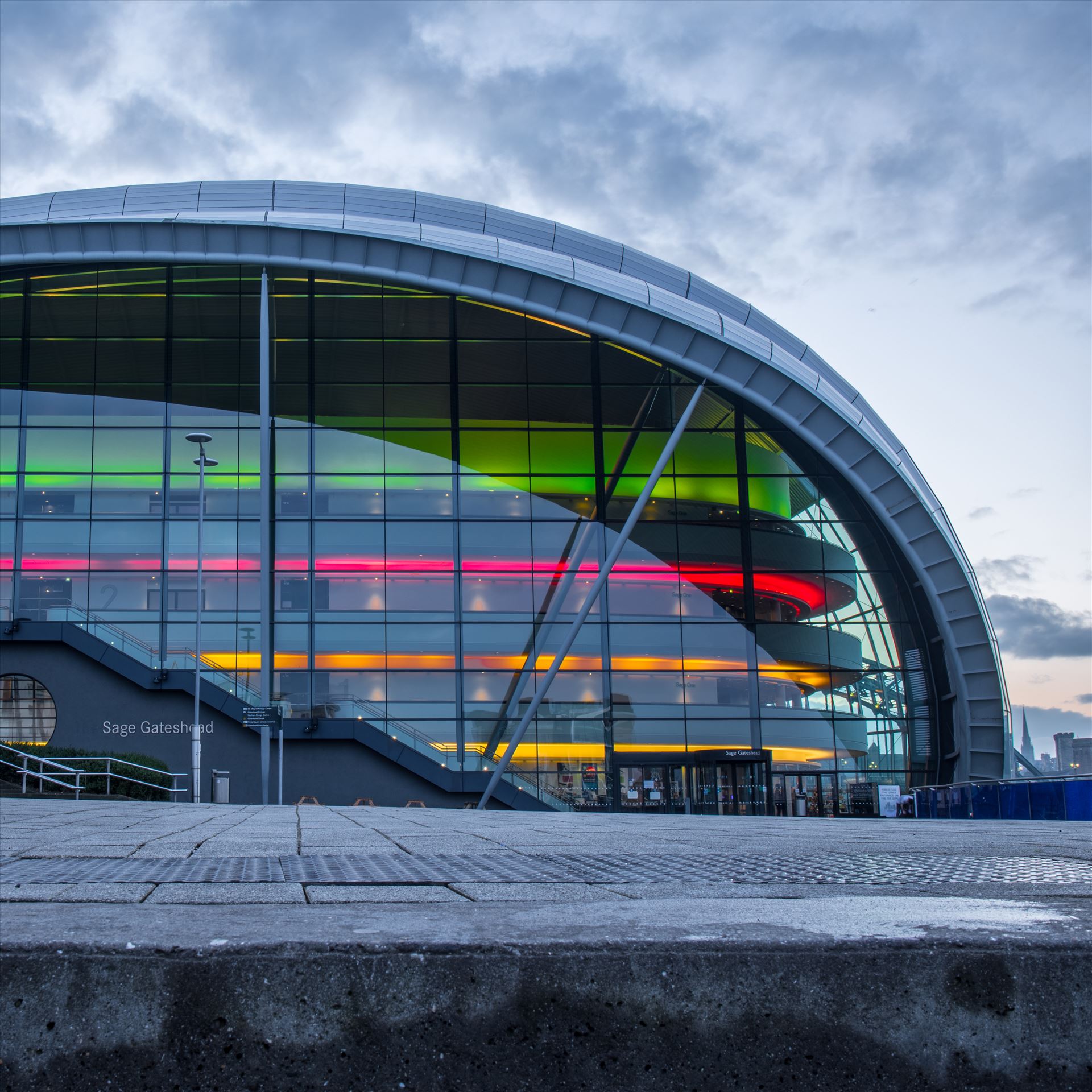 The Sage, Gateshead The Sage building is a concert venue and also a centre for musical education, located in Gateshead on the south bank of the River Tyne, in the North East of England. It opened in 2004. by philreay