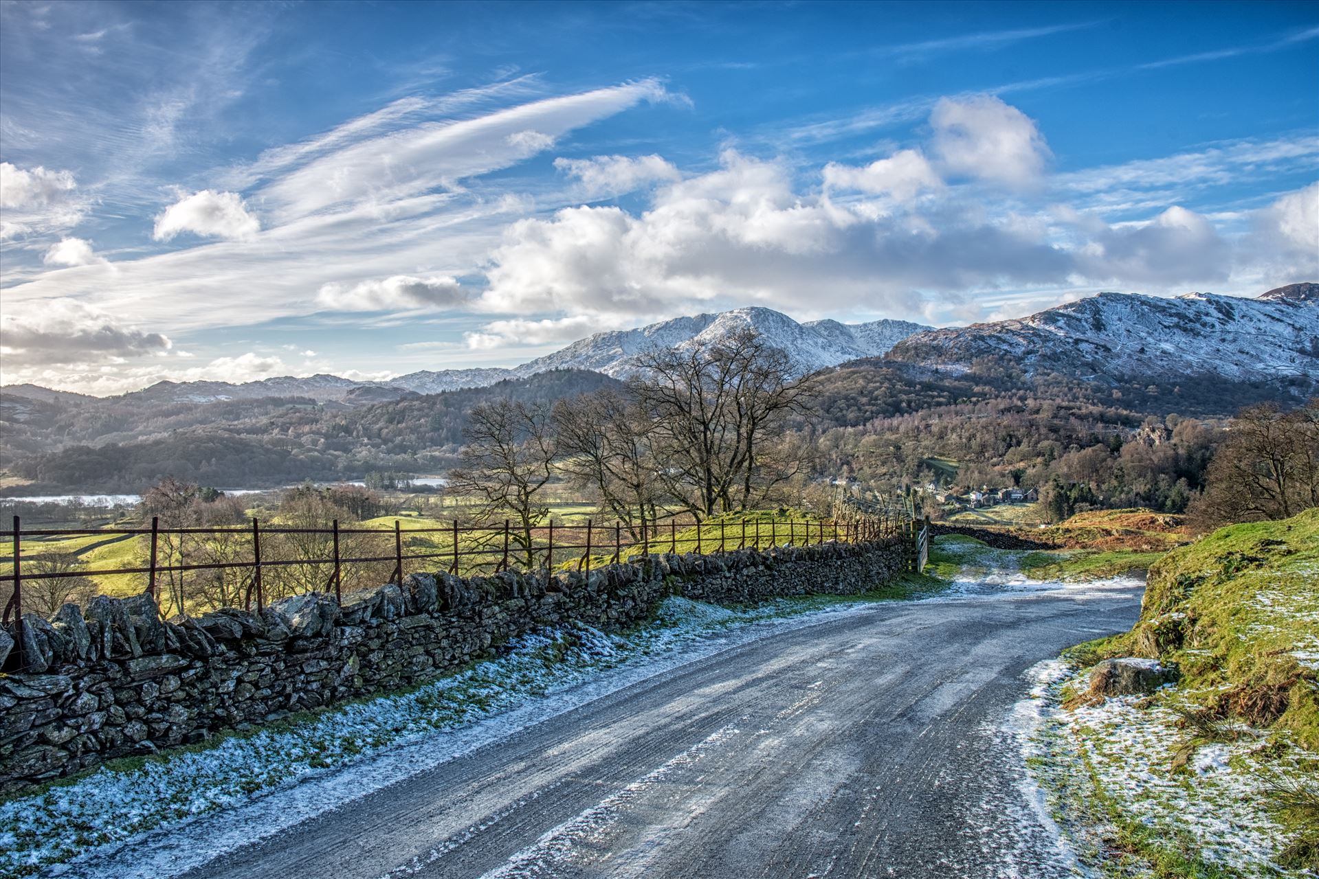 Snowy mountains above Chapel Stile A snowy landscape shot taken in the Lake District. by philreay