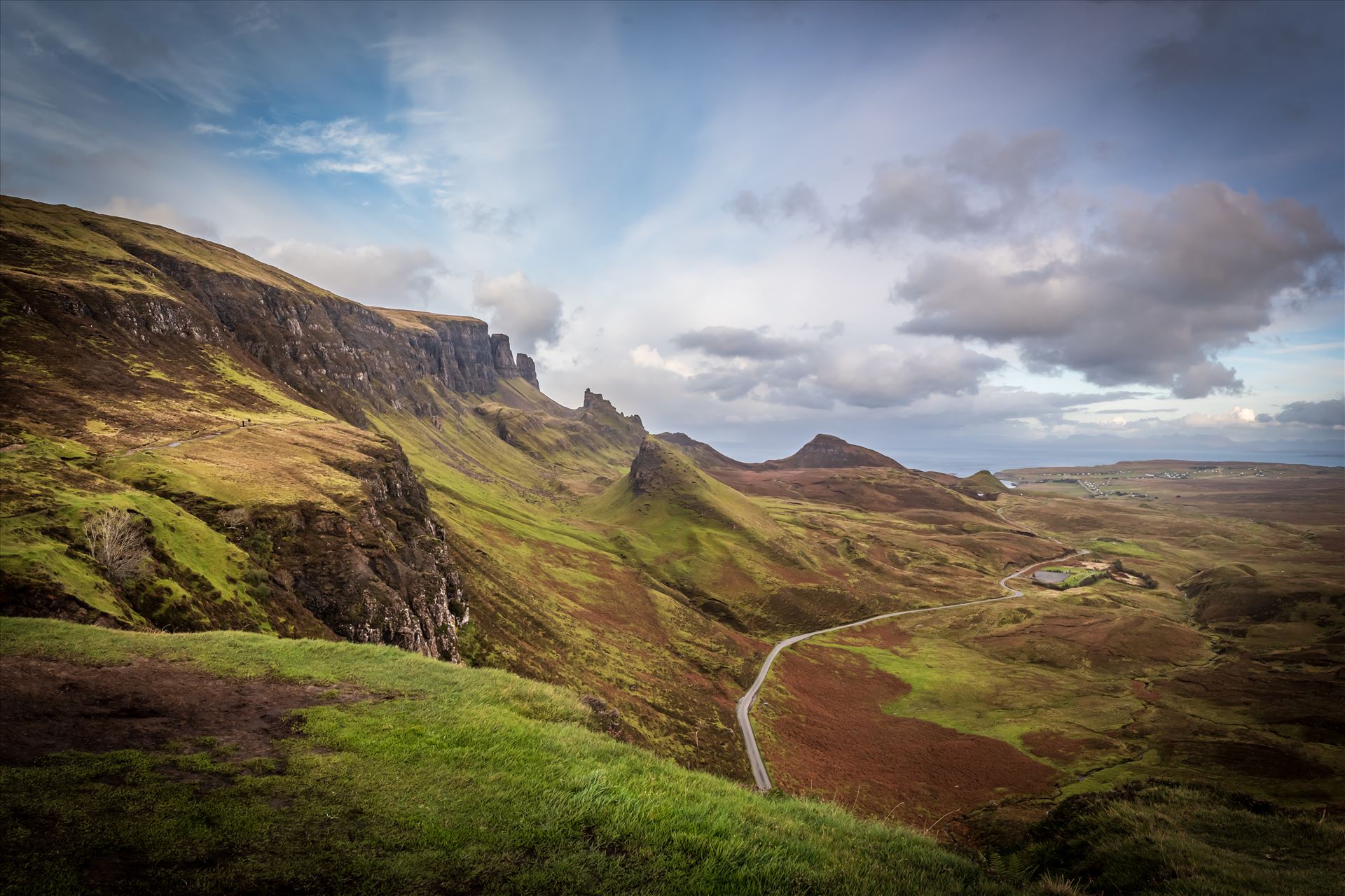 The Quiraing (3) The Quiraing is a landslip on the northernmost summit of the Trotternish on the Isle of Skye. The whole of the Trotternish Ridge escarpment was formed by a great series of landslips, the Quiraing is the only part of the slip still moving. by philreay
