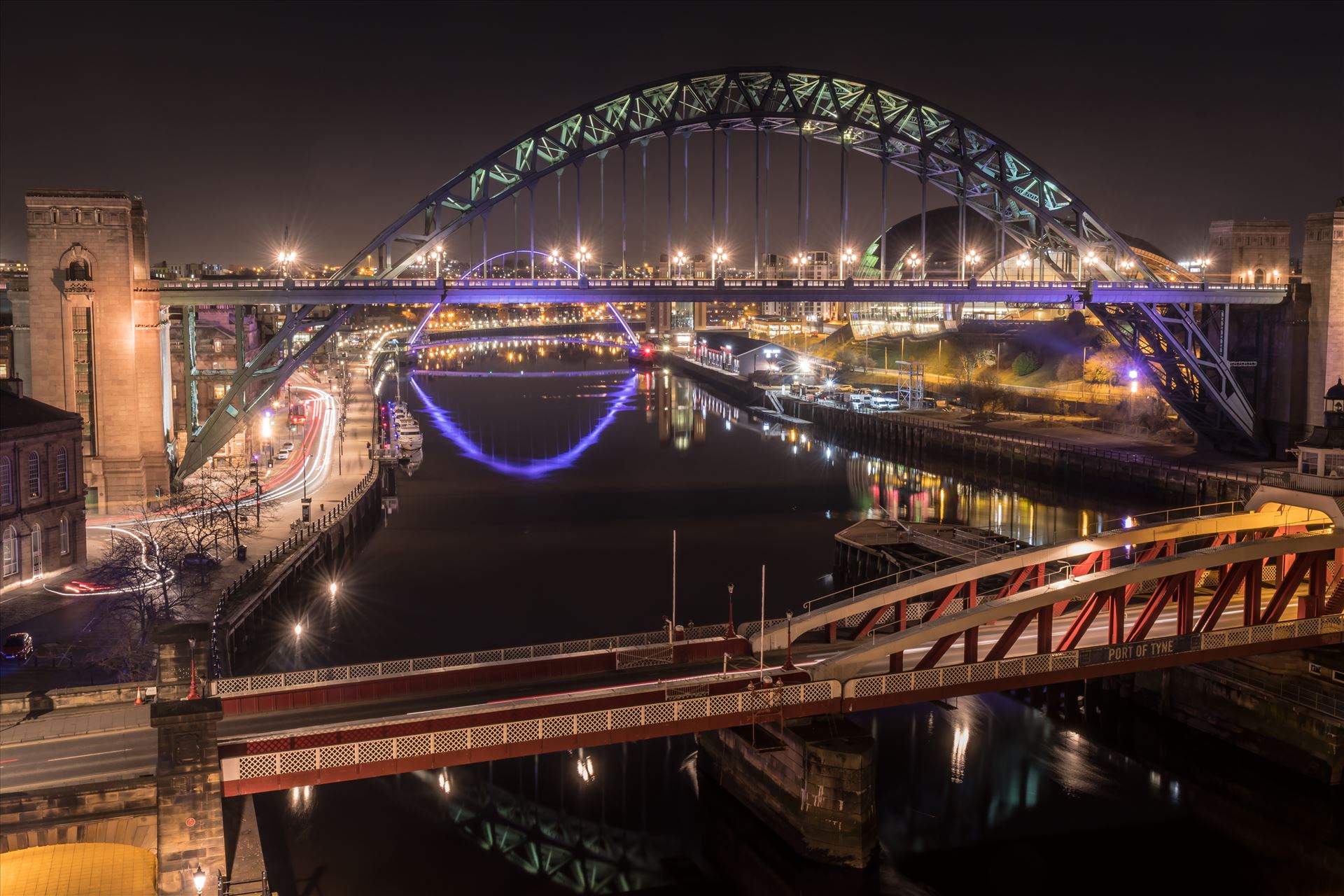 The Tyne at night 1  by philreay